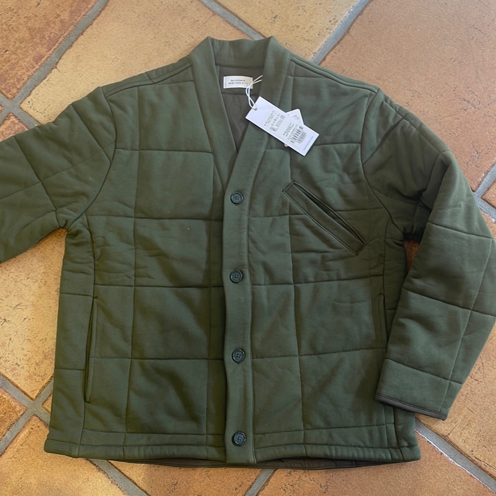 Brand new quilted fleece button up cardigan